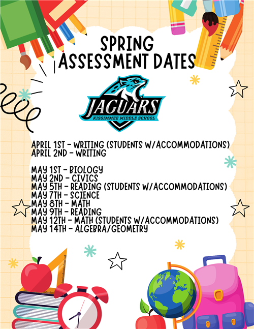  Spring test dates